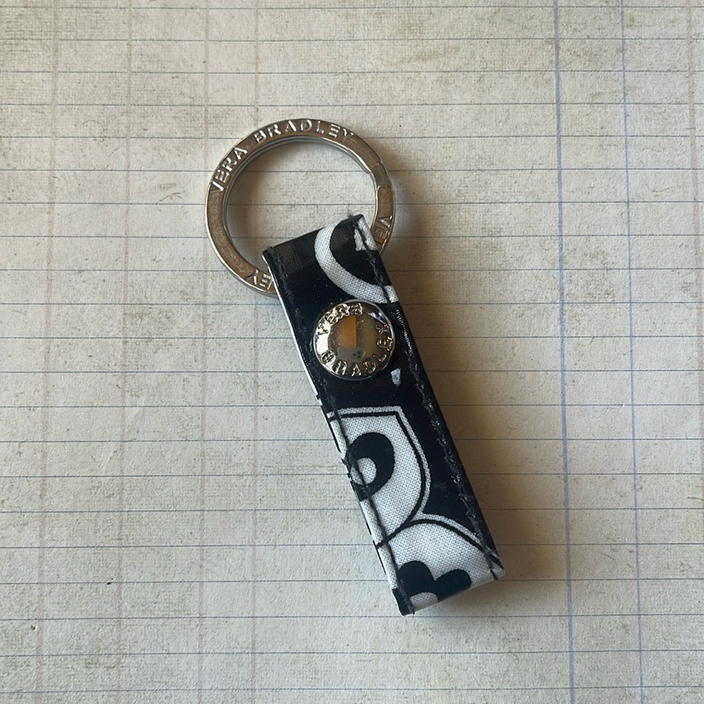 Vera Bradley Loop Keychain in Midnight Paisley